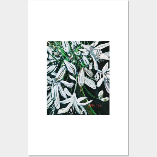 Agapanthus, Star of Bethlehem Wall Art by joreitzeartist